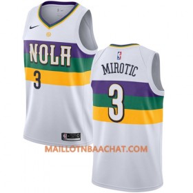 Maillot NBA New Orleans Pelicans Nikola Mirotic 3 2018-19 Nike City Edition Blanc Swingman - Homme